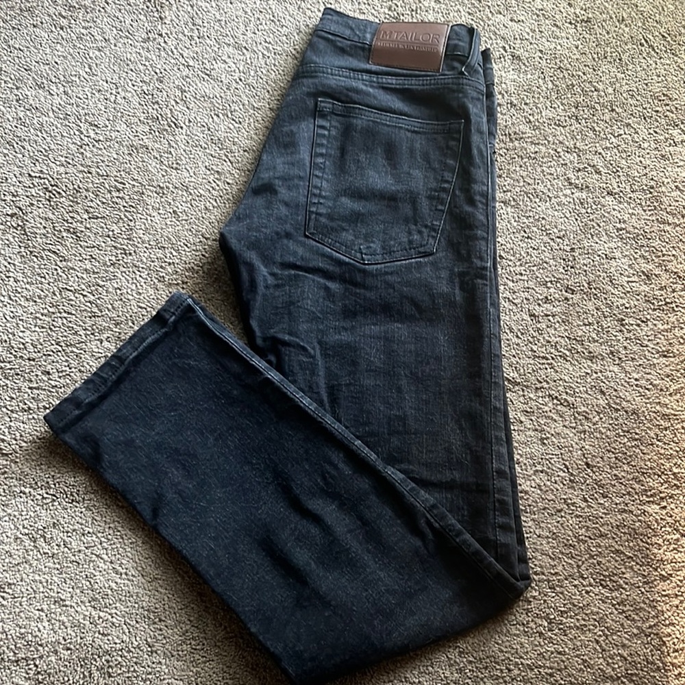 Size 8 Black Faded Straight Denim Jeans